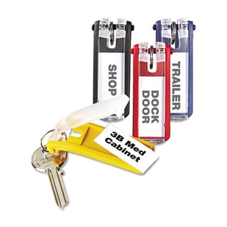 Durable Office Products Durable, Key Tags For Locking Key Cabinets, Plastic, 1 1/8 X 2 3/4, Assorted, 24PK 194900